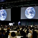 Al Gore is giving his Flagship Presentation at Climate Reality Training Rome 2024